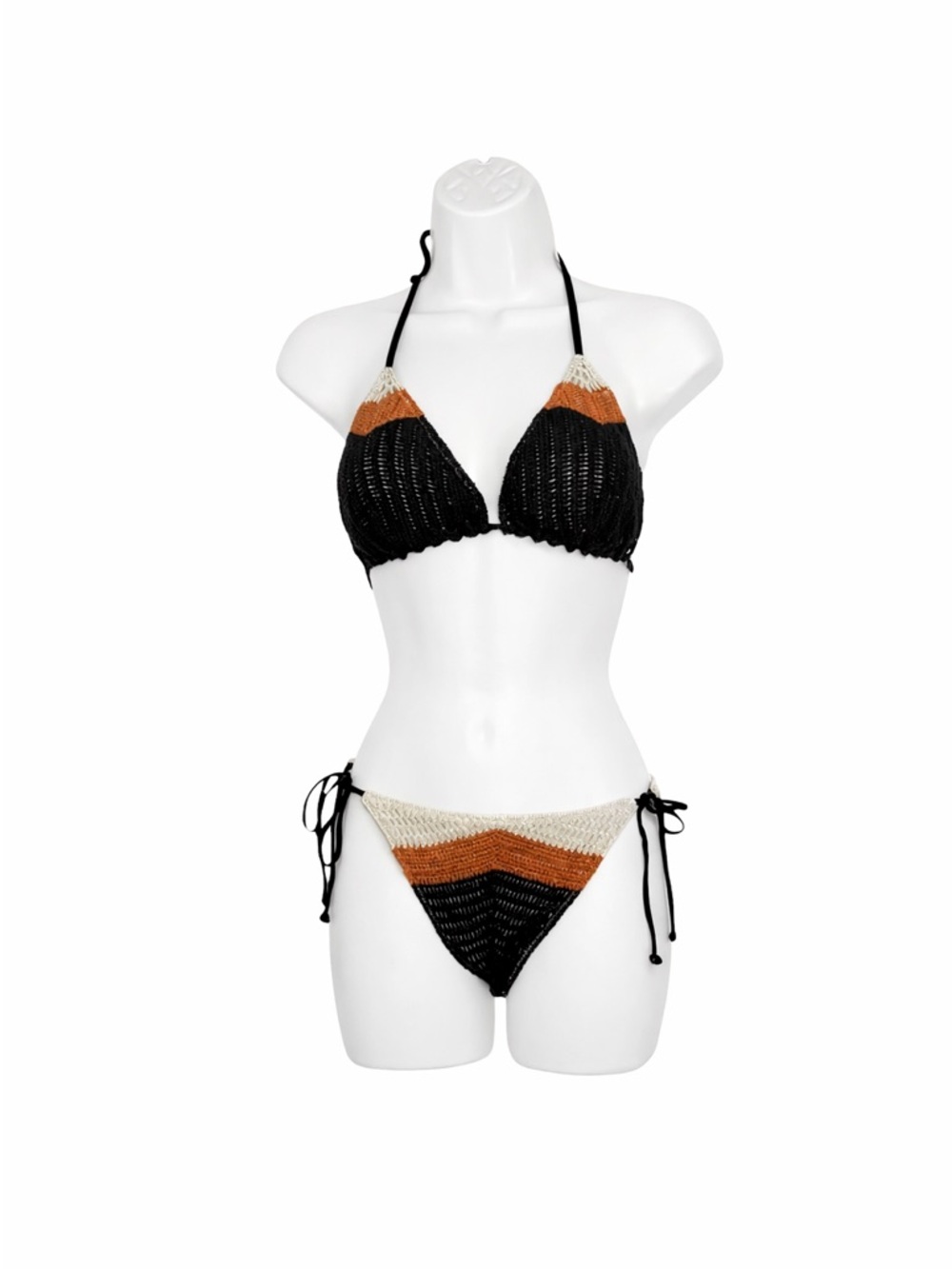 Victoria’s Secret Y2K Crochet Bikini Set M/L Boho Festival Rare 2000s